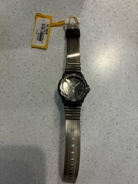 Invicta Black and Gray Sport Watch with Clear Strap Accent